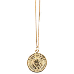 Manchester City FC 18ct Gold Plated on Silver Pendant & Chain