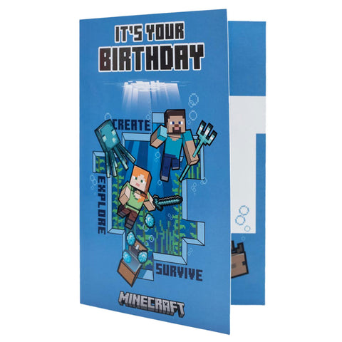 Minecraft Birthday Card