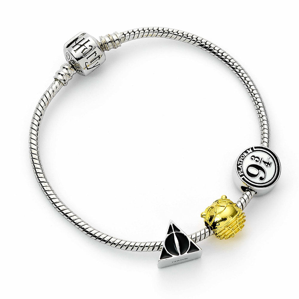 Harry Potter Silver Plated Bead Charm Bracelet