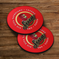Tonga Rugby League Siua- Coaster - Circle or Square