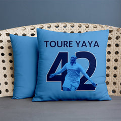Manchester Blue - Toure 42 - Cushion - Two Sizes