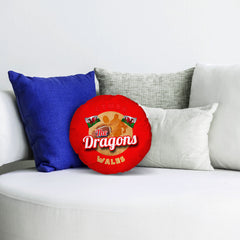 Wales Rugby League dragons  - Legend Collection - Circle Cushion 14inch