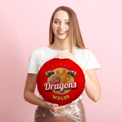 Wales Rugby League dragons  - Legend Collection - Circle Cushion 14inch