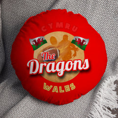 Wales Rugby League dragons  - Legend Collection - Circle Cushion 14inch