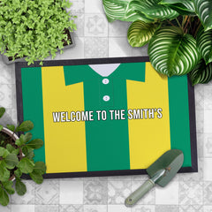 West Brom 1978 Away Shirt - Personalised Retro Door Mat - 60cm x 40cm
