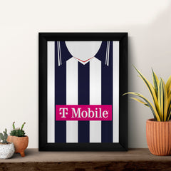 Personalised West Brom - 2007 Home Shirt - A4 Metal Sign Plaque - Frame Options Available