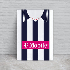 Personalised West Brom - 2007 Home Shirt - A4 Metal Sign Plaque - Frame Options Available