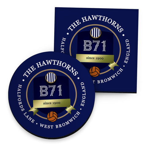 West Brom Hawthorns - Football Coaster - Square Or Circle