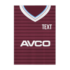 Personalised West Ham - 1986 Home Shirt - A4 Metal Sign Plaque - Frame Options Available