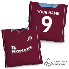 West Ham - 2000 Home Shirt - 45cm or 61cm Retro Showerproof Outdoor Cushion