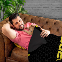 Wigan- 2013 Away Shirt - Personalised Retro Fleece Blanket