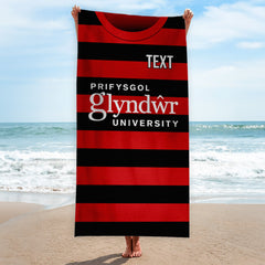 Wrexham 2014 Home Shirt - Personalised Lightweight, Microfibre Retro Beach Towel - 150cm x 75cm