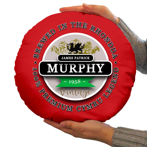Wales Murphy  - Legend Collection - Circle Cushion 14inch