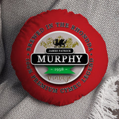 Wales Murphy  - Legend Collection - Circle Cushion 14inch