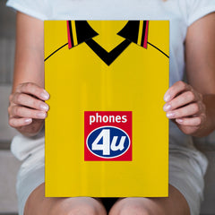 Personalised Watford 1999 - Home Shirt - A4 Metal Sign Plaque - Frame Options Available