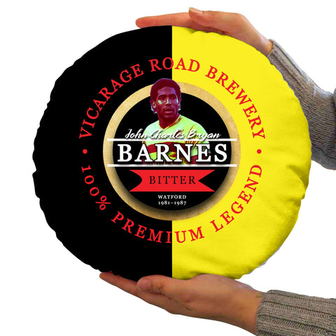 The Hornets John Barnes - Football Legends - Circle Cushion 14inch