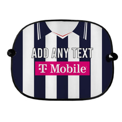West Bromwich 2007 Home Shirt - Personalised Retro Football Car Sun Shade - Set of 2