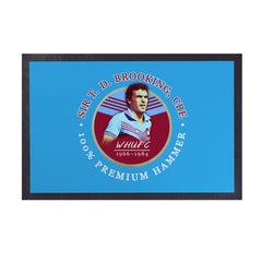 West Ham Brooking  - Football Legends - Door Mat -60cm X 40cm
