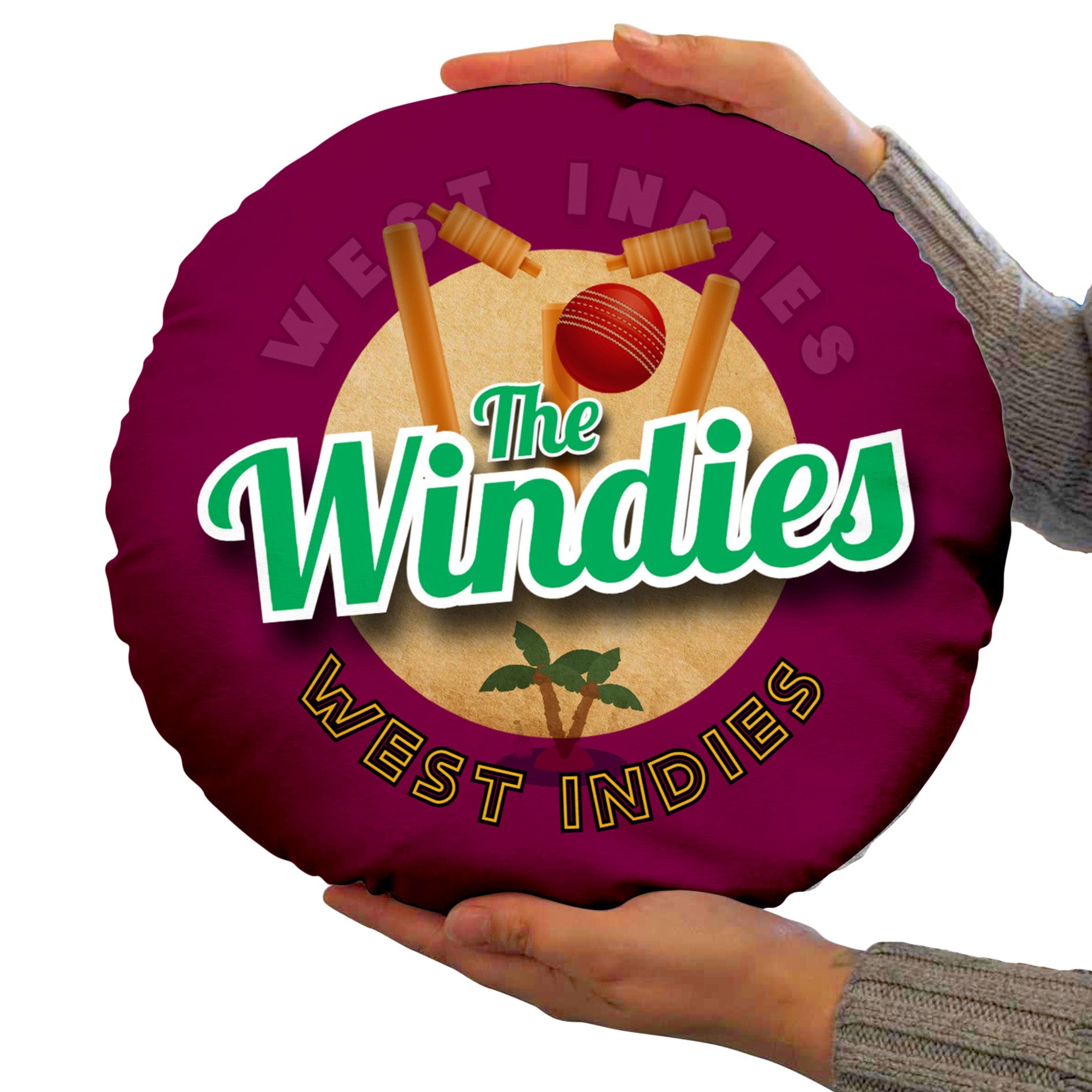 West Indies Windies  - Legend Collection - Circle Cushion 14inch
