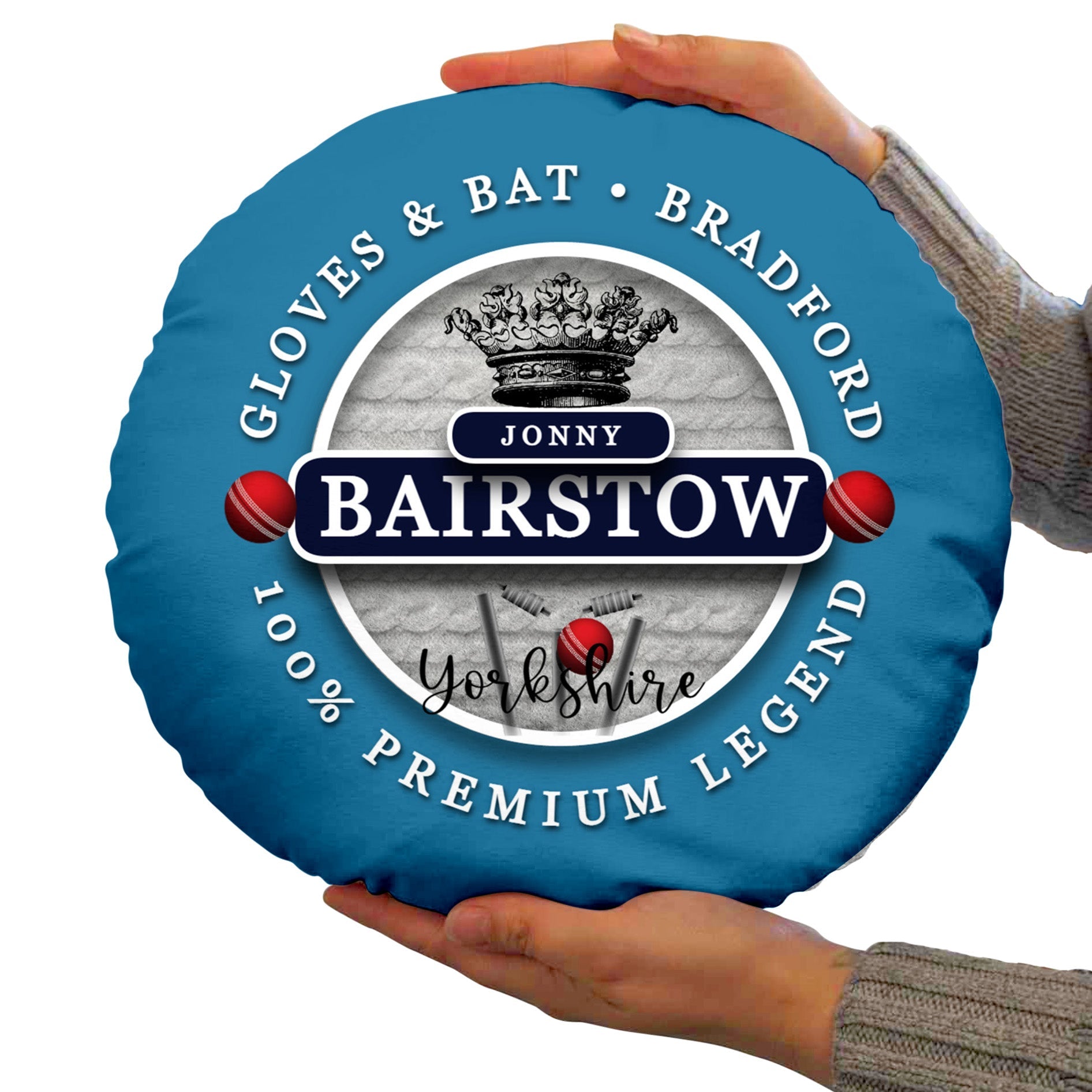 Yorkshire Cricket Jonny  - Legend Collection - Circle Cushion 14inch