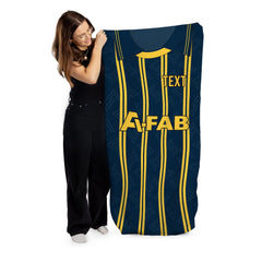 Aberdeen 1993 Away Shirt - Personalised Lightweight, Microfibre Retro Beach Towel - 150cm x 75cm