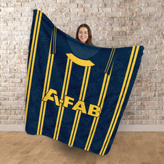Aberdeen 1993 Away Shirt - Personalised Retro Fleece Blanket 150cm X 150cm