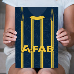 Aberdeen Away 1993 Shirt - A4 Personalised Metal Sign Plaque - Frame Options Available
