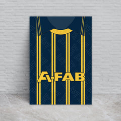 Aberdeen Away 1993 Shirt - A4 Personalised Metal Sign Plaque - Frame Options Available
