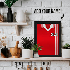 Aberdeen Home 1976 Shirt - A4 Personalised Metal Sign Plaque - Frame Options Available