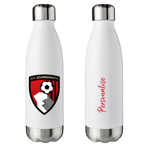 AFC Bournemouth Crest Insulated Water Bottle - White