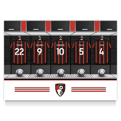 AFC Bournemouth Personalised Poster - Dressing Room