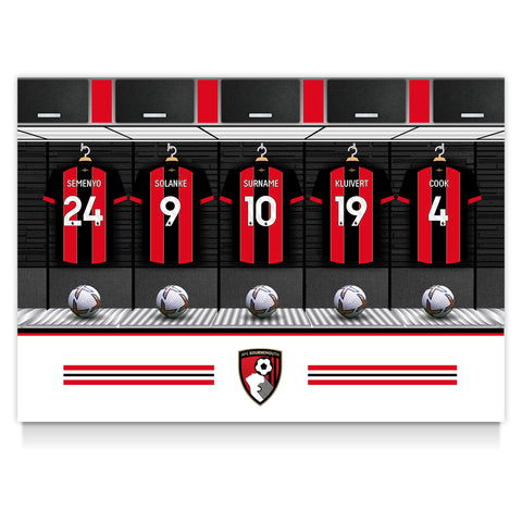 AFC Bournemouth Personalised Poster - Dressing Room