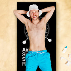 Aim. Shoot. Swear, repeat - Darts Beach Towel - 150cm x 75cm