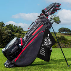 Aim. Shoot. Swear, Repeat - Funny Darts Golf Towel