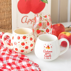 Apple Print Stemless Glass