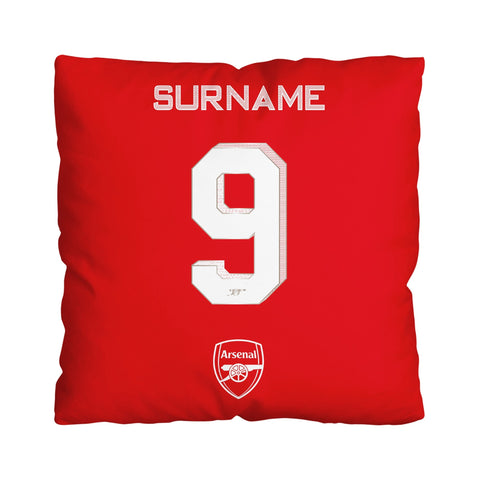 Arsenal FC Back of Shirt 18 Inch Cushion - Personalised