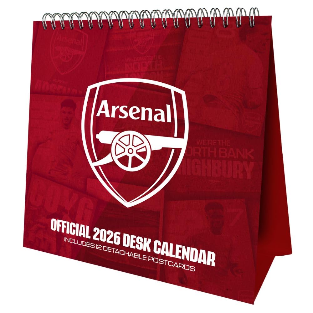 Arsenal FC Desktop Calendar 2026