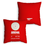 Arsenal FC Map Red 18 Inch Cushion - Personalised