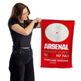 Arsenal FC Map Red Tea Towel - Personalised