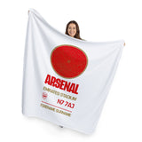Arsenal FC Map White Fleece Blanket - Personalised