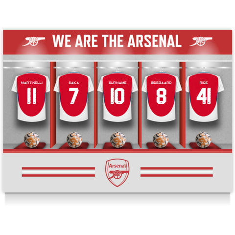 Arsenal FC Personalised Poster - Dressing Room