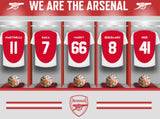 Arsenal FC Personalised Poster - Dressing Room