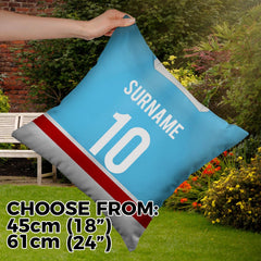 Aston Villa  - 1983 Home Shirt - 45cm or 61cm Retro Showerproof Outdoor Cushion