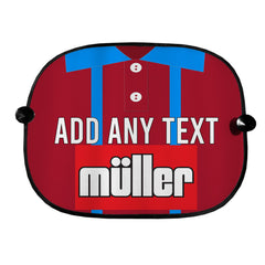 Aston Villa 1993 Home Shirt - Personalised Retro Football Car Sun Shade - Set of 2