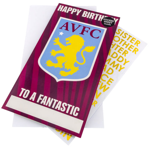 Aston Villa FC Personalised Birthday Card