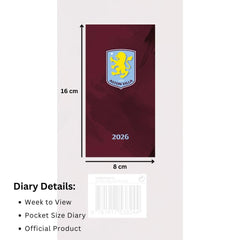 Aston Villa FC Slim Diary 2026