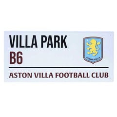 Aston Villa FC White Street Sign