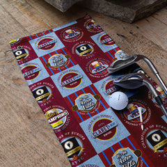 Aston Villa - Football Legends - Retro Lightweight, Microfibre Golf Towel