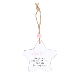 Aunties Hanging Star Sentiment Sign