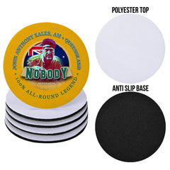 Australia Rugby Union Nobody - Coaster - Circle or Square